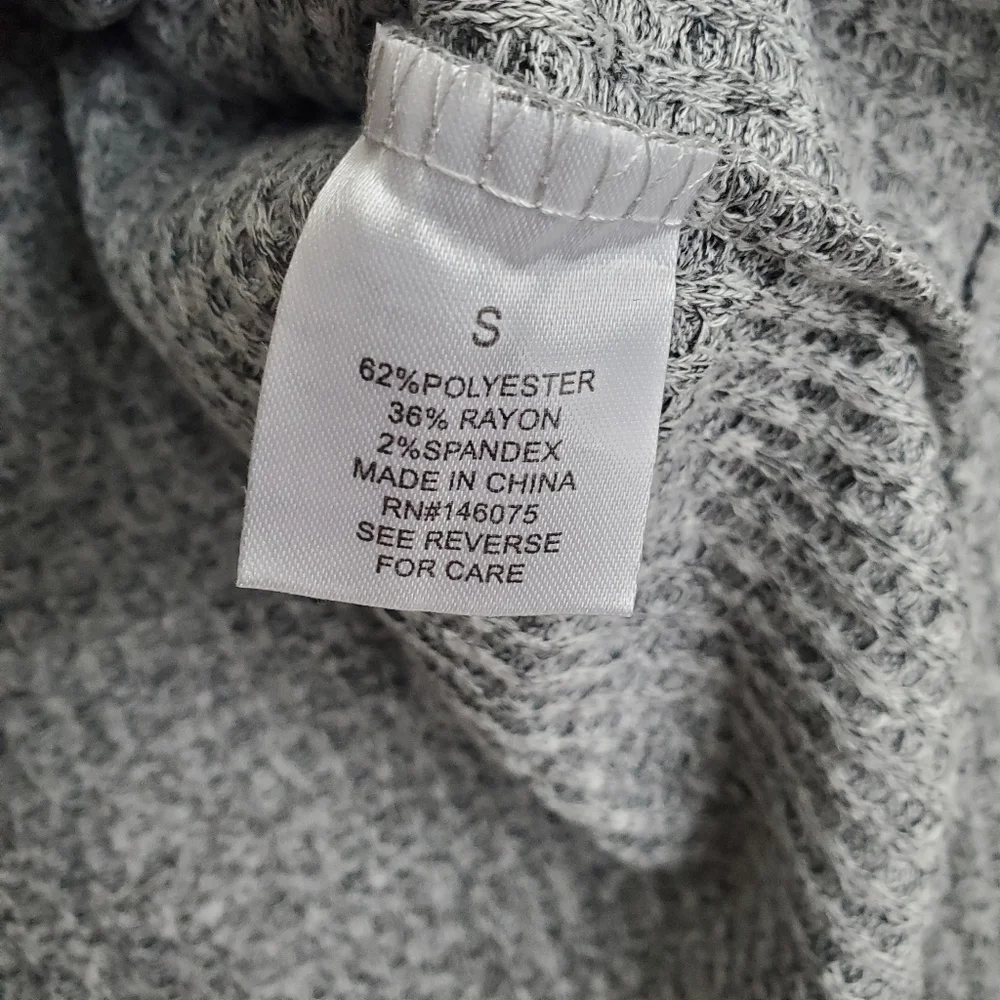 Nordstrom Sweet Romeo Top Thermal Sweater Long Sleeve Gray Size Small‎ NWT